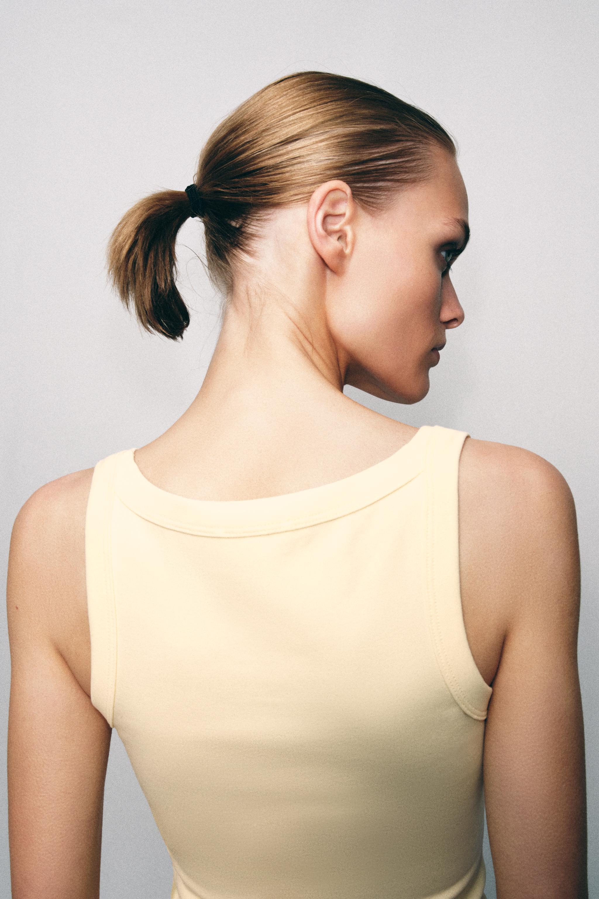 COTTON SLEEVELESS T-SHIRT